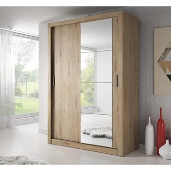 Šatní skříň Šatní skříň 04 ARTI 150 dub shetland/zrcadlo
