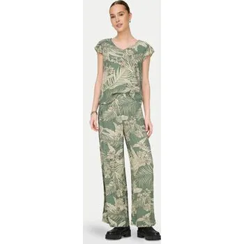 Dámské kalhoty ONLY Kalhoty z materiálu Palina 15324503 Zelená Loose Fit S