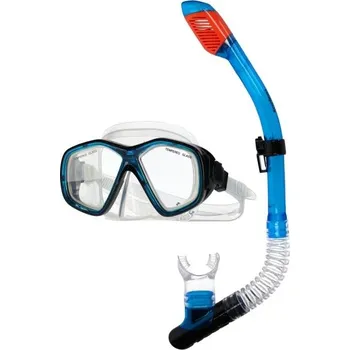 Potápěčské vybavení Šnorchlovací set AQUOS BARRACUDA SCUP UNI Modrá, Transparentní, Oranžová