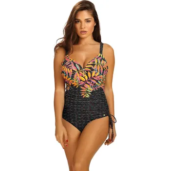 Dámské plavky Self Palermo 7 S1134PA černé/listy