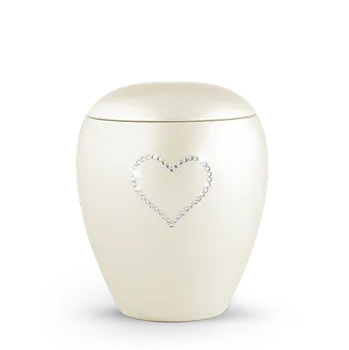 Smuteční dekorace Zvířecí urna Crystal Heart - Champagne 2,8l