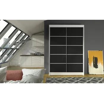 Šatní skříň Falco Šatní skříň Linora IV 120 bílá/černá