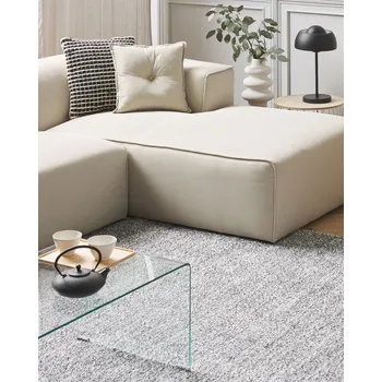 Koberec Koberec šedý 200 x 300 cm huňatý s útulným faktorem obdélníkový prošívaný klasický Beliani