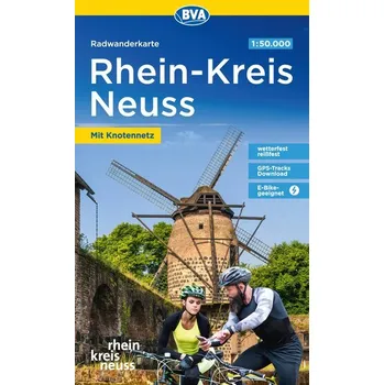 Radwanderkarte BVA Rhein-Kreis Neuss 1:50.000, reiß- und wetterfest, GPS-Tracks Download, mit Knotennetz - BVA BikeMedia GmbH