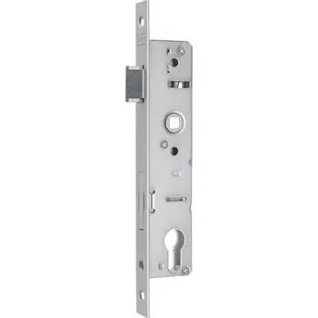 Visací zámek Zámek do branky s hranatým niklovaným předkem pro zapuštění 40mm, ZZ-04