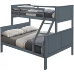 Patrová postel NEVIL rozložitelná, šedá