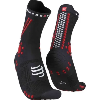 Pánské ponožky Běžecké ponožky Compressport PRO RACING SOCKS v4.0 TRAIL T3 Černá, Červená