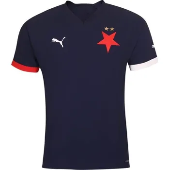 Fotbal Pánský dres Puma SKS AWAY JESREY PROMO L Tmavě modrá, Bílá, Červená