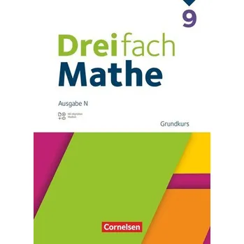 Učebnice Dreifach Mathe 9. Schuljahr Grundkurs - Schulbuch mit digitalen Hilfen, Erklärfilmen und Wortvertonungen
