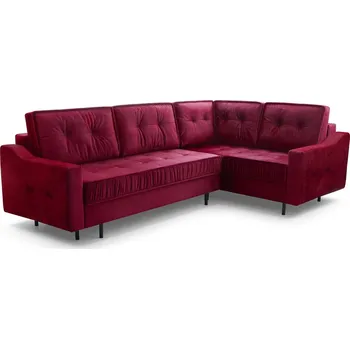 Sedací souprava Falco Rohová sedací souprava AMALIA rozkládací s úložným prostorem, pravá, bordó/Monolith 59