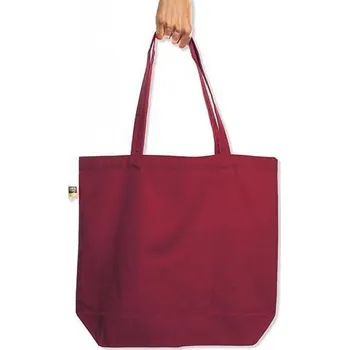 Printwear Maxi oversize plátěná taška s fairtrade certifikací Barva: Vínová, Velikost: 49 x 50 cm XT630