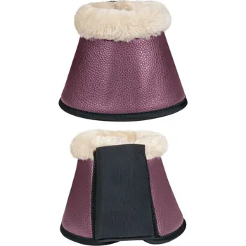 Koňské kamaše Zvony HKM Comfort Premium - s beránkem, vínová, Shetty