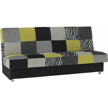 Pohovka Rozkládací pohovka ALABAMA, s úložným prostorem, limetková/šedá/černá