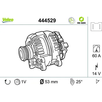 generátor, , MD013740, MD013742, MD050190, MD060793, MD061818, MD067411, MD068565, MD070310, MD086015, MD086016, MD095741, MD099621, VALEO, 444529