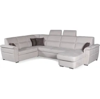 Sedací souprava AVATAR U - PRAVÁ 2BZS+ROH+3BBZFZZ+OT1BPZS-sedací souprava , látka BÍLÁ KÁVA Matana 17/ polštářky dek.Matana 20 čokoládová,(Avatar 21BLZS+R+3BBZFZZ+OT1BPZP=4balíky) kolekce "MP"(K250) NOVINKA