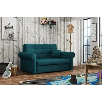 Obývací pokoj Falco Rozkládací pohovka Vivian Silver II s úložným prostorem, tyrkysová Kronos 4