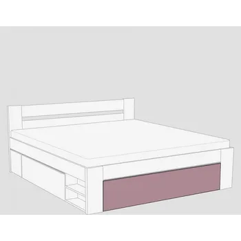 Postel Čelo k posteli REA KIRA 180x200, čílko 2, PLUM