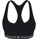 Dámská podprsenka Tommy Hilfiger VEL-UNLINED BRALETTE VELOUR S Černá, Bílá