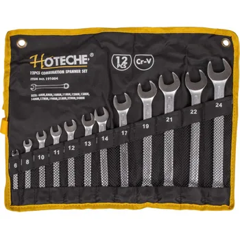 Dílna Sada očkoplochých klíčů, 12 ks ve srolovatelném pouzdře - HT191004