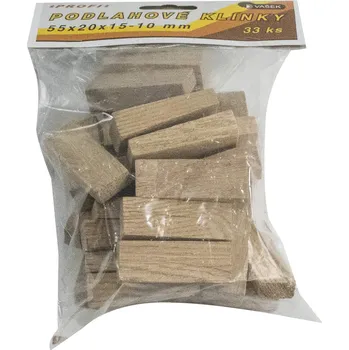 Sada nářadí VAŠEK Klínky montážní dřevěné | podlahové 55x20x15-10 mm 1bal/30ks - Z1090221