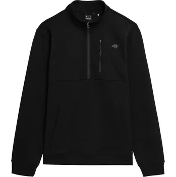 Pánská mikina Pánská mikina 4F SWEATSHIRT 1/2 ZIP XL Černá