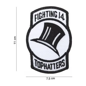 Nášivka Nášivka textilní 101 Inc Fighting 14 Tophatters - bílá-černá