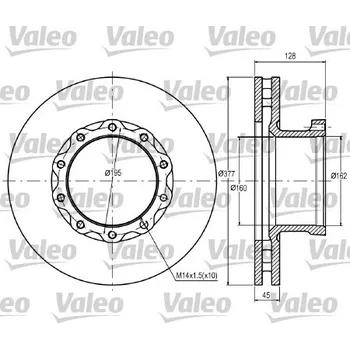 Brzdový kotouč Brzdový kotouč, , 81508030020, 81508030027, 81508030057, VALEO, 187049