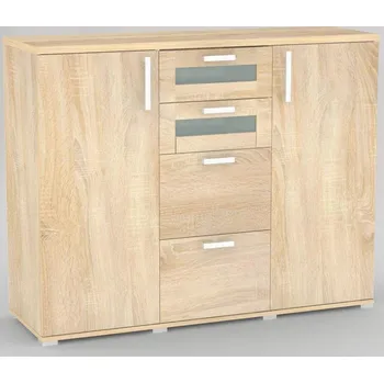 Komoda Komoda REA OTTAWA UP 3 DUB BARDOLINO/sklo