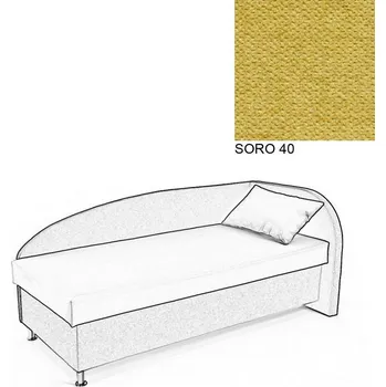 Postel Čalouněná postel AVA NAVI, s úložným prostorem, 90x200, pravá, SORO 40