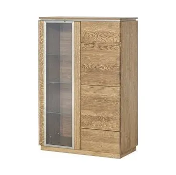 Obývací stěna MALORCA 15 (MONTENEGRO 15) - VITRÍNA ŠIROKÁ dub rustik - smontovaný nábytek (SZ) (Z) (K150-Z)