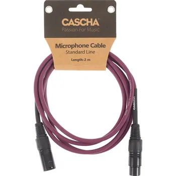 Audio kabel Cascha Standard Line Mic Cable Purple 2m + prodloužená záruka 3 roky