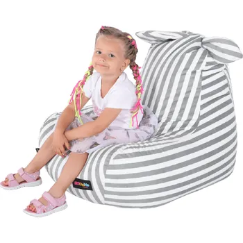 Sedací pytel Sedací vak LAPIN, bílá/šedá