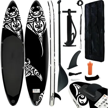 Surfové prkno OMAXI Nafukovací SUP paddleboard s příslušenstvím 305x76x15 cm černý 088074