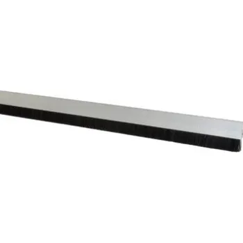 Hliníková těsnicí lišta s nylonovým kartáčem, délka vlasu 10 mm, strana, 1m