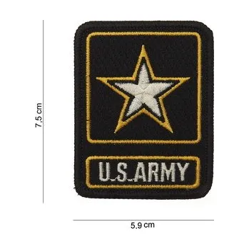 Nášivka Nášivka textilní 101 Inc US Army Star - černá-žlutá