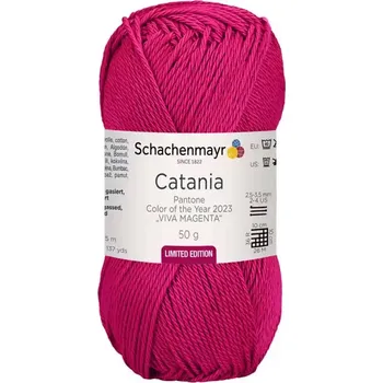 Příze Schachenmayr Catania 2023 Viva Magenta (Bavlněná příze Catania 2023 Viva Magenta)