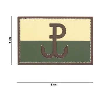 Nášivka Gumová nášivka 101 Inc vlajka Polish Special Forces - multicam