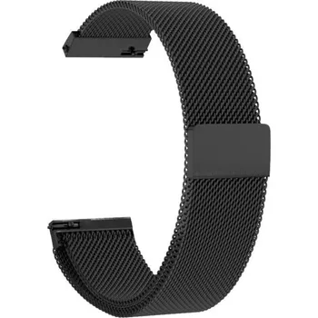 Řemínek na hodinky Milánský tah černý 20mm