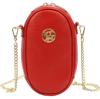 Kabelka Kožená kabelka na mobil Gregorio 1734 červená