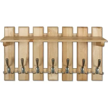 Věšák Věšáková stěna SW-108 s policí Barva: bez moření borovice