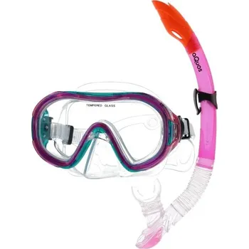 Potápěčské vybavení Juniorský šnorchlovací set AQUOS BANJO SOLE JR UNI Růžová, Transparentní, Oranžová