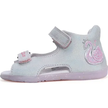 Chlapecké sandály D.D.STEP Letní dívčí kožené sandálky D.D.STEP, model G075-41233M silver Velikost dětských bot: 26