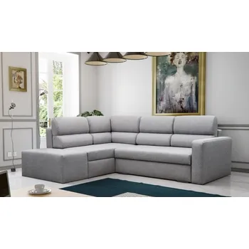 Sedací souprava Rohová sedací souprava NEWPORT s taburetem, rozkládací, výběr barev Potah: nubuk 26, Umístění rohu: roh na levé straně