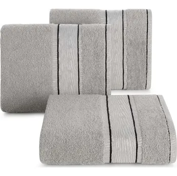 Osuška Osuška šedá, stříbrná žakárová bordura 70x140cm