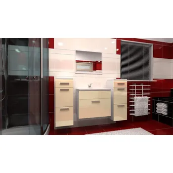 Koupelnový nábytek Falco Koupelnová sestava Lora C bílá/žlutá lesk