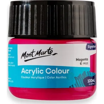 Vodová barva Mont Marte akrylová barva,100ml, tm. růžová(Magenta)