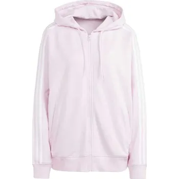 Dámská mikina Dámská mikina adidas 3-STRIPES FULL ZIP HOODIE XL Růžová, Bílá