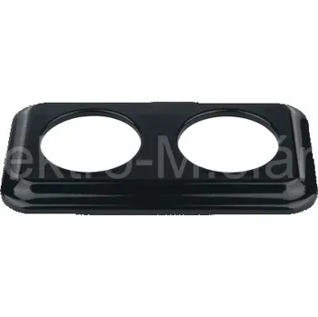 vypínač VINTAGE 2 rámeček černá hranatý keramika K2-S462