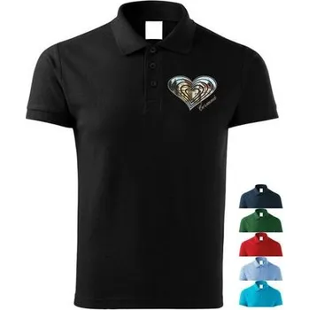 Pánské tričko Polokošile pánská · ČERMNÁ · Srdce · O·POHÁDKOVÉ - 1 ks