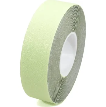 Výstražná páska Fotoluminiscenční protiskluzová páska FLOMA Extra Super Glow in the Dark - 15 m x 5 cm a tloušťka 1,5 mm
